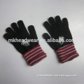 adult acrylic knitted screen print gloves